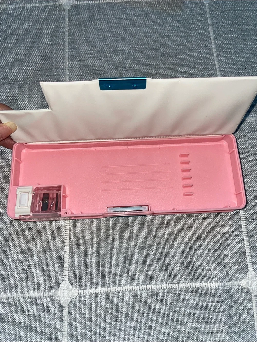 My Melody Pink Strawberry Design Pencil Case with built in sharpener